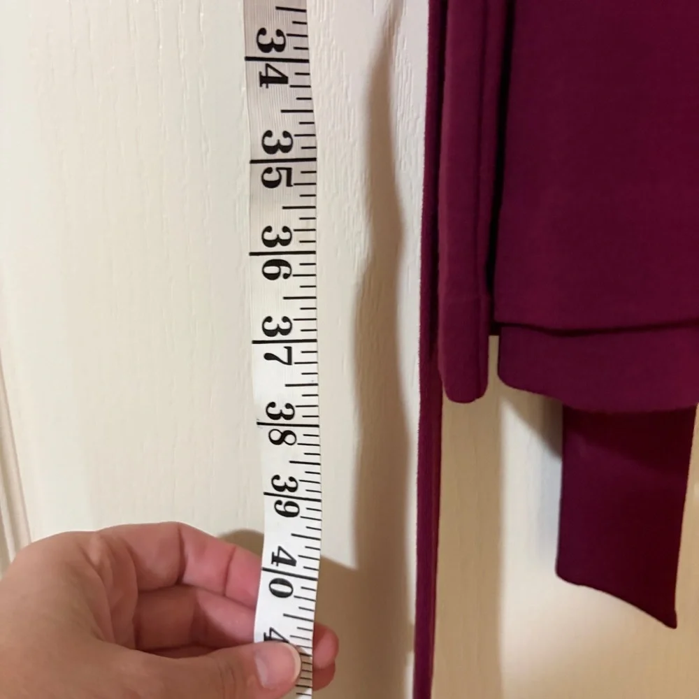 Boden Burgundy Dress with Belt - Picture 5 of 12